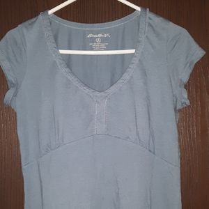 Eddie Bauer short sleeve ruffle tee size SP